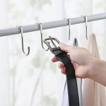Нержавеющая сталь над дверцей шкафа ящика задней двери стеллаж для хранения S-образная вешалка для одежды в спальне крючки