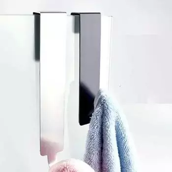 Нержавеющая сталь над стеклянной дверью, душевая дверь, задняя вешалка для полотенец для душа, S-образная вешалка для ванной комнаты, держатель для халата, крючки серебряный