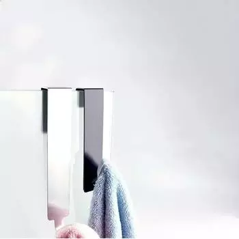 Нержавеющая сталь над стеклянной дверью, душевая дверь, задняя вешалка для полотенец для душа, S-образная вешалка для ванной комнаты, держатель для халата, крючки чёрный