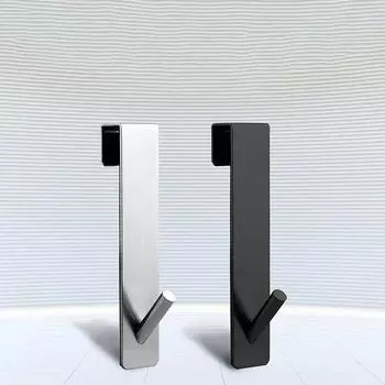 Нержавеющая сталь над стеклянной дверью, душевая дверь, задняя вешалка для полотенец для душа, S-образная вешалка для ванной комнаты, держатель для халата, крючки чёрный