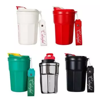 Нержавеющая стальная кофейная кружка 400 мл термос кружка герметичный термос дорожная термофляга изолированная кружка бутылка для воды зелёный