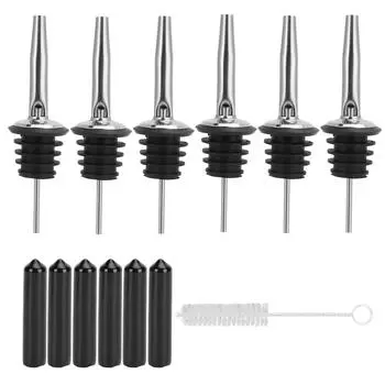 Нержавеющая стальная насадка для розлива, силиконовая классическая бутылка, пылезащитный колпачок, щетка, открывалка для вина