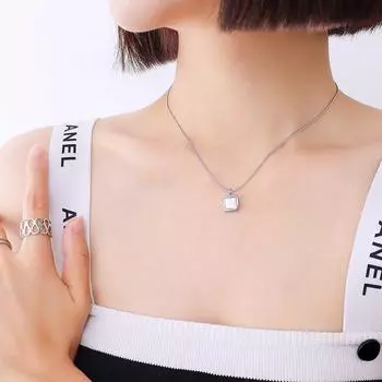 Нержавеющая сталь небольшой дизайн белая ракушка кулон ожерелье позолоченный для женщин готические аксессуары панк ювелирные изделия Рождество