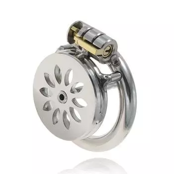 Нержавеющая сталь новая плоская клетка для пениса SM целомудрие сексуальная ложная мать целомудрие одежда взрослая игрушка секс-инструмент Suit40mm Snap Ring+Short/