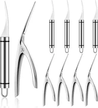 Нержавеющая сталь, очиститель для креветок, нож для очистки креветок, линия для чистки креветок, прочный нож для чистки креветок, кухонные инструменты для чистки креветок чёрный