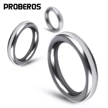 Нержавеющая сталь, одинарная петля, переходное кольцо, 304SS, сплющенная петля, вспомогательный крючок для приманки, уплотнительное кольцо, сплошная одинарная петля 1 # (50 pieces/pack) серый