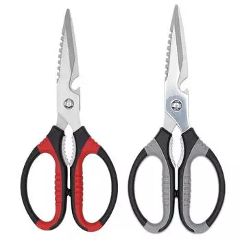 Нержавеющая сталь, овощи, кости, зажимы для барбекю, бытовые многофункциональные кухонные ножницы с открывалкой для пива, Щелкунчик, чистка рыбы чёрный