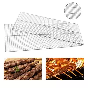 Нержавеющая сталь пищевого класса 60 см прямоугольная решетка для древесного угля для барбекю гриль проволочная сетка сетка 60*30cm