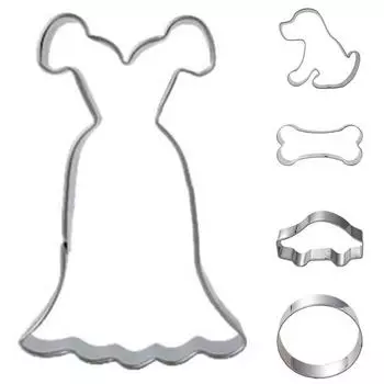 Нержавеющая сталь платье для щенка автомобиля машина кость печенье круг плесень резак DIY #4
