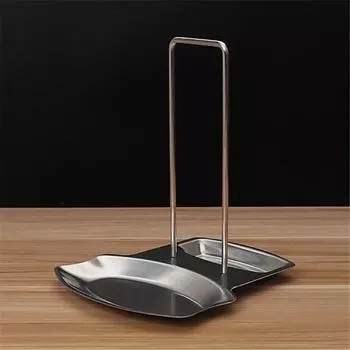 Нержавеющая сталь, подставка для крышки кастрюли, подставка для ложки, органайзер для плиты, подставка для суповой ложки, инструмент, подставка для крышки кастрюли серебряный