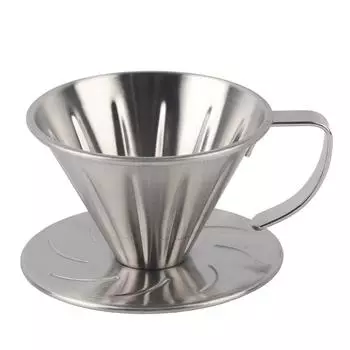 Нержавеющая сталь Pour Over Coffee Dripper Cone Filter Cup Stand Coffee Machine Accessories Home
