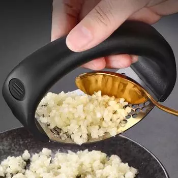 Нержавеющая сталь, пресс для чеснока, соковыжималка, ручная дробилка для чеснока и имбиря, инструменты для резки чеснока, кухонные гаджеты чёрный