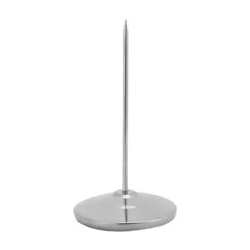 Нержавеющая сталь прямой бумажный держатель для чеков с шипами для офиса ресторана серебристый