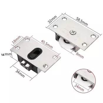 Нержавеющая сталь Ролик для раздвижной двери Колесо для раздвижной двери Ролик для раздвижной двери Дверь шкафа из массива дерева Колесо для раздвижной двери Ролик 388