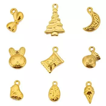 Нержавеющая сталь Рождественская конфета Рождественская елка Пряничный Медведь Подвеска для самостоятельного изготовления серег, ожерелья, браслета, ювелирных изделий