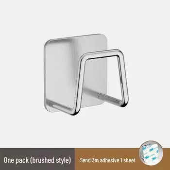Нержавеющая сталь Самоклеящаяся полка для хранения в ванной и на кухне для губки, умывальника и разделочной доски