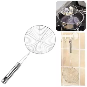 Нержавеющая сталь Сетчатая жарочная ложка для картофеля фри Шумовка Дуршлаг Совок для фритюрницы Сито Кухонные принадлежности