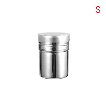 Нержавеющая сталь шейкер для кофе какао шоколад мука сахарная пудра сито фильтры торт барбекю кухонные принадлежности с крышкой S