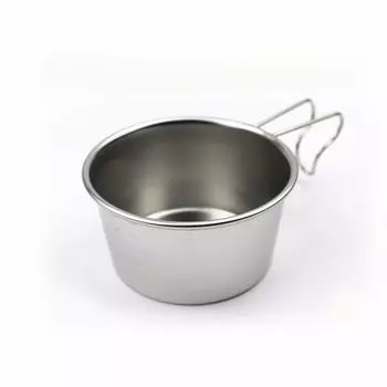 Нержавеющая сталь Sierra Cup Direct Fire Deep 300 мл Tsubame Sanjo Made in Japan Scale Outdoor Camping Cookware Handle Tableware Pot Solo Can Cup серебряный