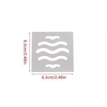 Нержавеющая сталь Слив для пола Сетчатая крышка Квадратное сливное отверстие Уловитель волос для душа Фильтр Пробка Кухонная ванная комната Металлические детали 6.3*6.3cm