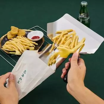 Нержавеющая сталь совок для картофеля фри луковые кольца нержавеющая сталь упаковочный совок для бургеров одинарная и двойная ручка