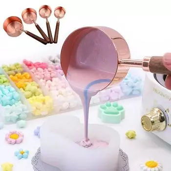 Нержавеющая сталь сургучная печать, нагревательная ложка с длинной ручкой, большой мерный стакан, аксессуары для штампов, принадлежности для скрапбукинга, ложка для плавления воска