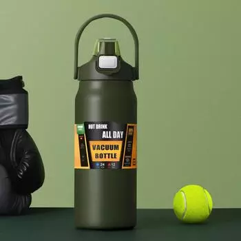 Нержавеющая сталь термокружка с ручкой герметичная модная термокружка с крышкой-непроливайкой для офиса и школы 800ml фиолетовый