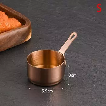Нержавеющая сталь термостойкие кастрюли мини-кастрюля антипригарная чашка для молока с длинной ручкой кухонные соусники чашка для соуса для стейка S