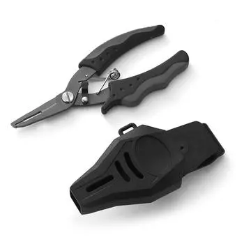 Нержавеющая сталь титановое покрытие рыболовные плоскогубцы зубчатые лезвия Dyneema рыболовные ножницы леска съемник крючков с зажимной втулкой