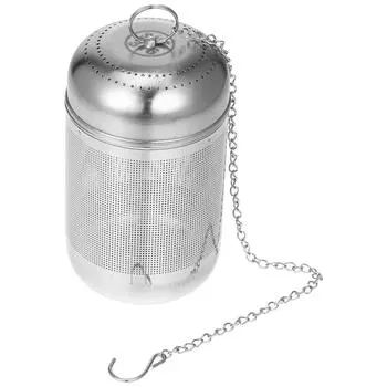 Нержавеющая сталь тушеная корзина маленький фильтр чайник горячий горшок фильтр шариковый фильтр корзина для специй 316 кухонная сетка многоразового использования 9.5X5CM серебряный