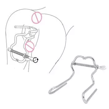 Нержавеющая сталь вагинальное анальное зеркало зеркало устройство регулируемый анус расширитель киски инструменты для очистки клизмы секс-игрушки