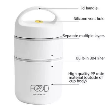 Нержавеющая сталь вакуумный термобокс для ланча изолированный мешок для ланча подогреватель для еды чашка для супа вакуумный стаканчик изолированный бенто-бокс для детей школа