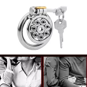 Нержавеющая сталь замок целомудрия анти-побег для мужчин целомудрие устройство высокий комфорт темный замок дизайн пенисы клетка с шипами 45