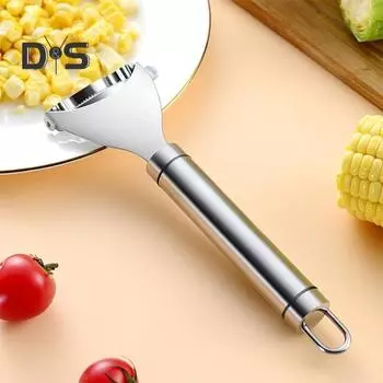 Нержавеющая сталь, защита от ржавчины, 1 комплект, устройство для зачистки кукурузы, высокая прочность, машина для очистки кукурузных початков, инструменты для удаления початков кукурузы Stainless Steel