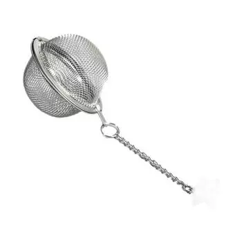 Нержавеющая сталь заварочный чайник даже сетчатый фильтр тонкой очистки с цепочкой нержавеющий универсальный креативный заварочный чайник ситечко для специй красный