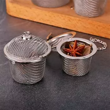 Нержавеющая сталь заварочный чайник сфера запирающийся шарик для специй ситечко для чая сетчатый заварочный фильтр чайный фильтр ситечки кухонные аксессуары