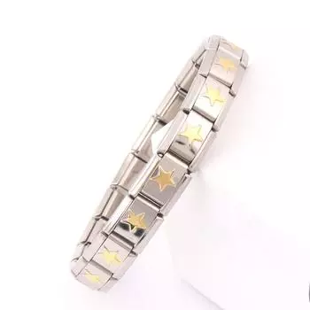 Нержавеющая сталь звезды сердце бабочка эластичные итальянские звенья браслет-подвеска шириной 9 мм простой дизайн браслет для мужчин женщин DIY ювелирные изделия stainless steel