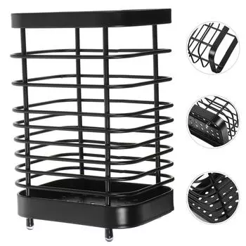 Нержавеющая столовая посуда ящик для хранения столовых приборов подставка для посуды металлическая ложка кухонный инструмент чёрный