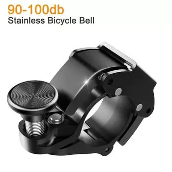 Нержавеющее кольцо для велосипедного звонка MTB, велосипедный звонок, велосипедный звонок на руль, четкий звуковой сигнал для безопасности велосипеда, аксессуары для электровелосипеда чёрный