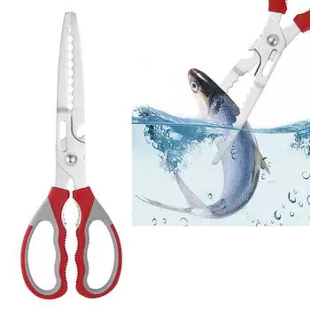 Нержавеющие рыболовные плоскогубцы, захват для рыбы, резак для лески, приспособление для извлечения рыболовных крючков с эргономичной ручкой, рыболовные ножницы
