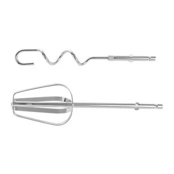 Нержавеющий электрический венчик для взбивания яиц, крючок для перемешивания, серебристый, запасные части для электрического миксера, кремовый Iron nickel plated stick