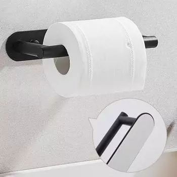 Нержавеющий держатель для рулонов туалетной бумаги, самоклеящаяся полка для хранения рулонов бумаги, ванная комната отеля чёрный