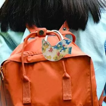 Нержавеющий крючок для вешалки для сумок, складной сплав, хорошая несущая способность, вешалка для сумок в форме птицы для улицы жёлтый