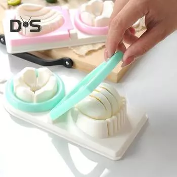 Нержавеющий резак для яиц, равномерная толщина, можно мыть в посудомоечной машине, безопасный резак для яиц зелёный