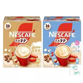 Nescafe Excela Fluffy Latte Half Latte Mellow Milk Powder, набор из 2 видов с оригинальной наклейкой, бонусная почта Nestl & Half/Fluffy (без коробки, доставка)