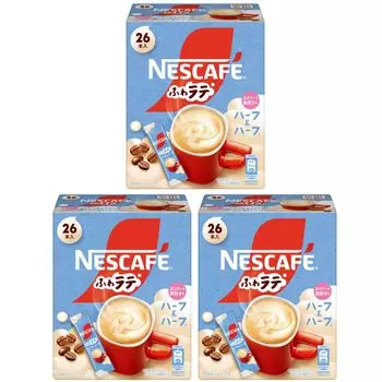 Nescafe Fluffy Latte Half Half 26 bottles x 3 boxes & [Stick Coffee] [Cafe Ole] [Latte]