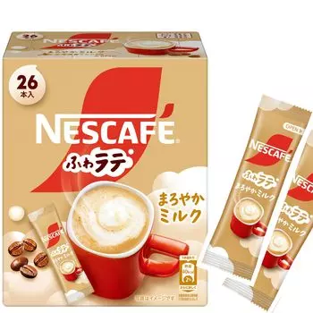 Nescafe Fluffy Latte Mellow Milk Stick Cafe в индивидуальной упаковке 26P, Кофе, Латте,