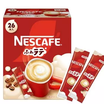 Nescafe Fluffy Latte Stick Cafe в индивидуальной упаковке 26P, кофе, латте,