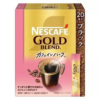 Nescafe Gold Blend Caffeine Half Stick Black 20P Regular Soluble Individually Packaging (2g), Кофе,