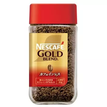 Nescafe Gold Blend декофеинизированный 80 г черный обычный растворимый кофе (40 чашек), Бутылка, Кофе,